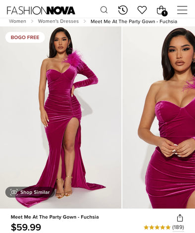 Fuchsia Size XL Dress